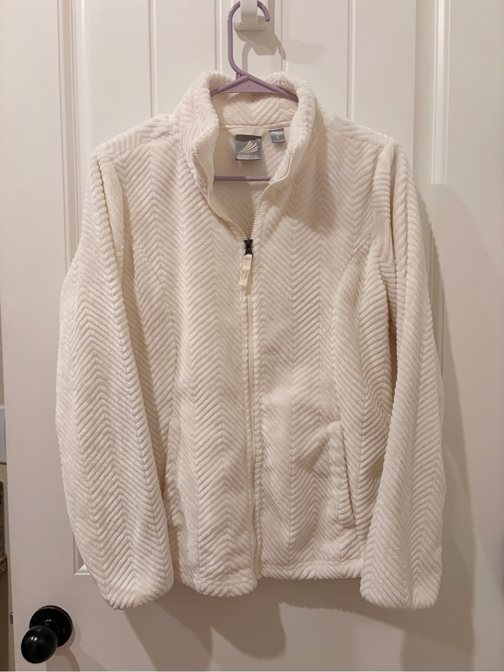 Women’s Cream Teddy Full‑Zip Jacket